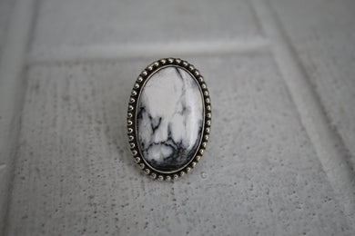 White Buffalo Ring sz 6.5