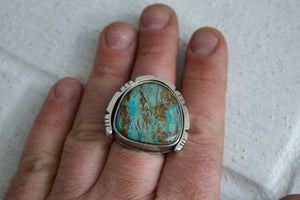 Old Stock Turquoise Ring sz 10