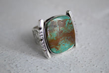 Load image into Gallery viewer, Tyrone Turquoise Ring sz 10