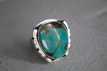 Load image into Gallery viewer, Tyrone Turquoise Ring sz 8