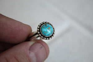 14K and Sterling Silver Turquoise Ring