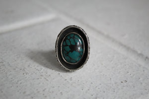 Sterling and Turquoise Shadow Box Ring