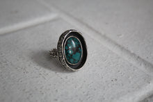 Load image into Gallery viewer, Sterling and Turquoise Shadow Box Ring