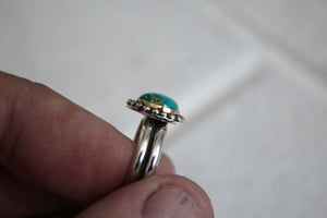 14K and Sterling Silver Turquoise Ring