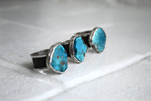 Load image into Gallery viewer, Chunky Turquoise Nugget Wide Band Ring
