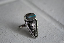 Load image into Gallery viewer, Size 7 Royston Turquoise Feather Ring