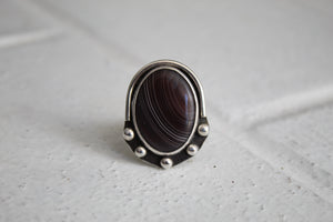 Botswana Agate And Sterling Silver Ring