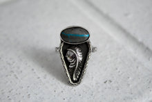 Load image into Gallery viewer, Size 7 Royston Turquoise Feather Ring