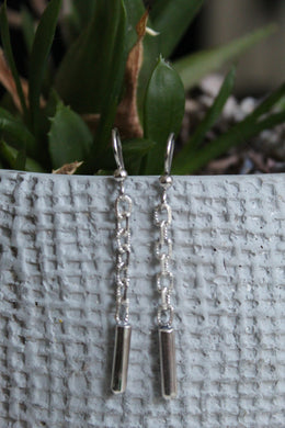 Sterling Chained Post Earrings